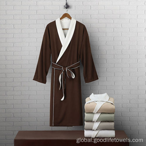 Custom Luxury Hotel Polyester Bathrobe Custom Luxury Bath Robe Hotel Polyester Bathrobe Manufactory